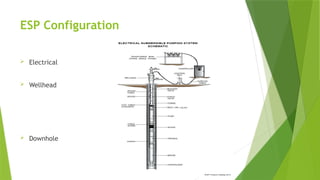 ESP Configuration
 Electrical
 Wellhead
 Downhole
 