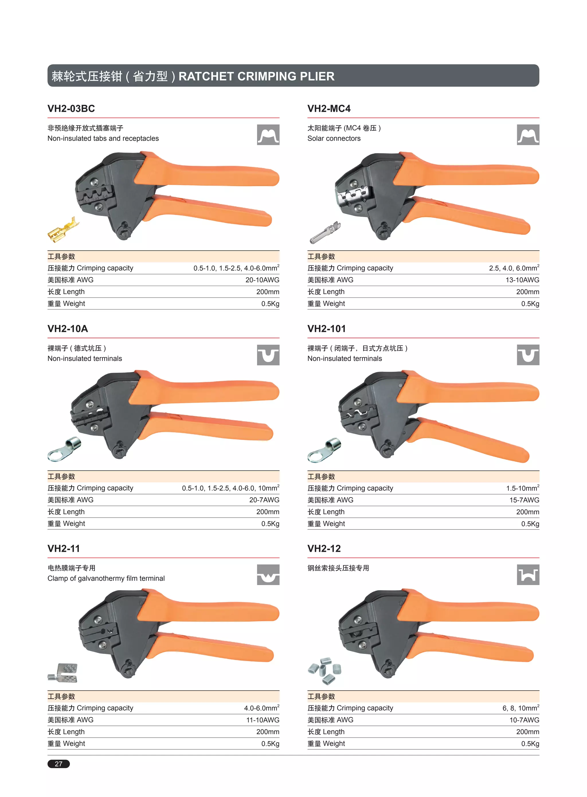 Electric tools Catalog Cable tools & Wire Tools PDF