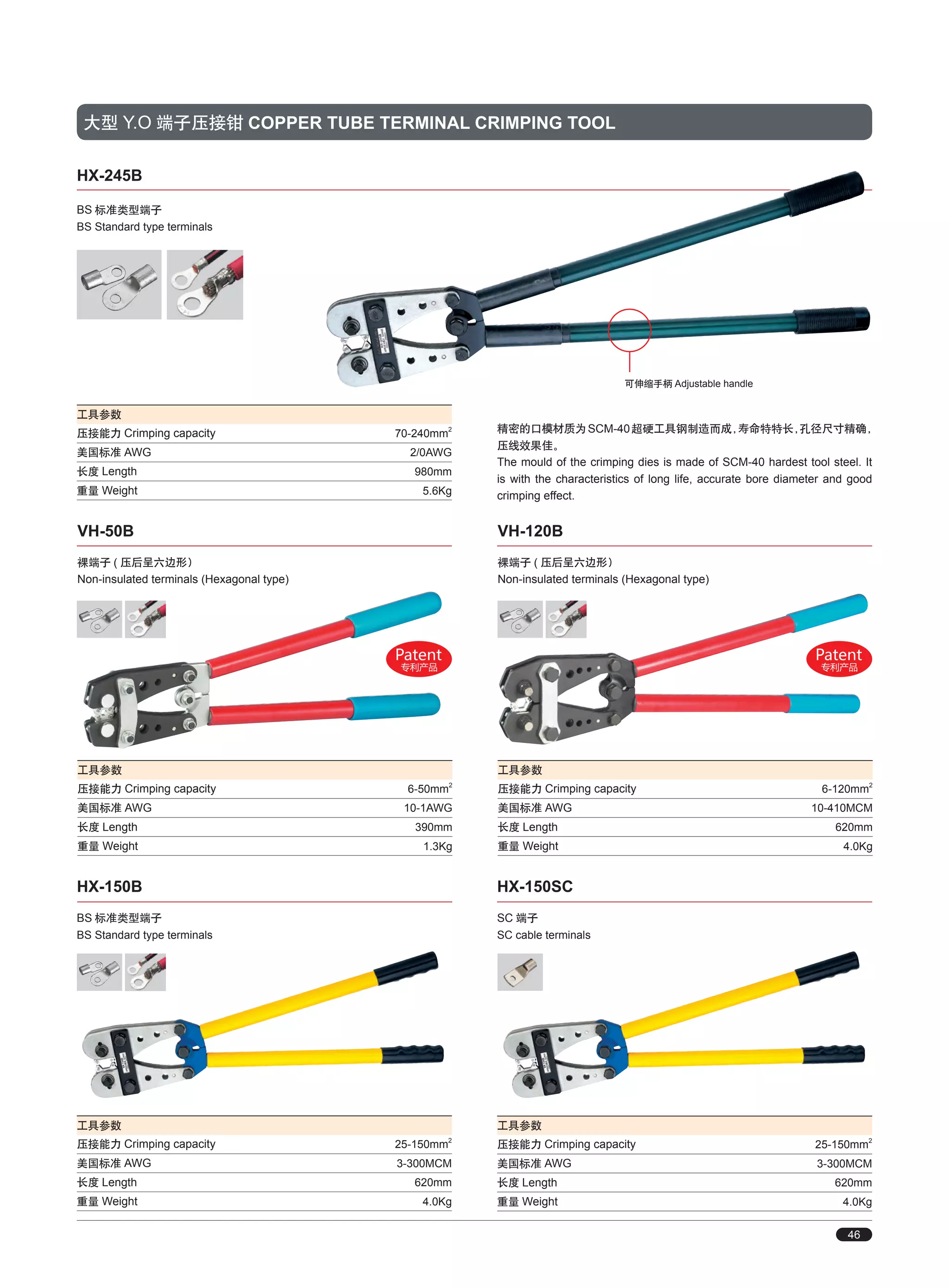 Electric tools Catalog Cable tools & Wire Tools PDF