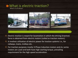 Electric traction | PPTX