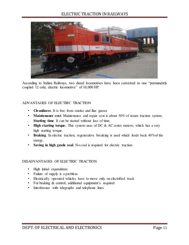 Electric traction in railways
