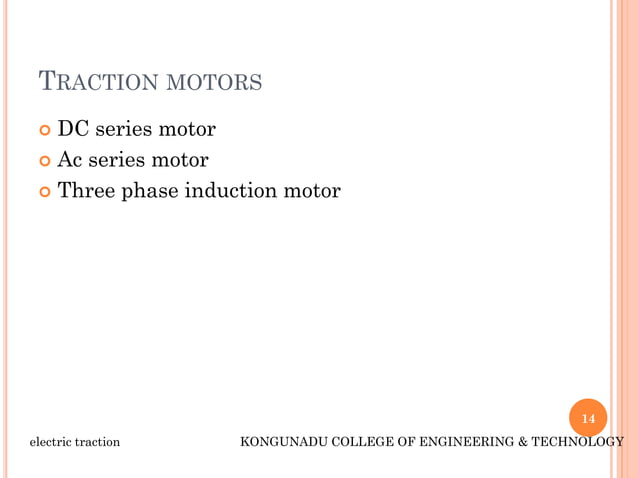 Electric traction ppt | PDF
