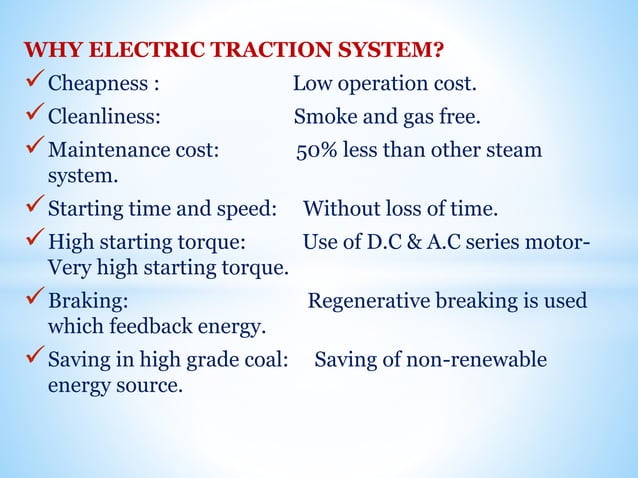 Electric Traction System benefits and different types of electric ...