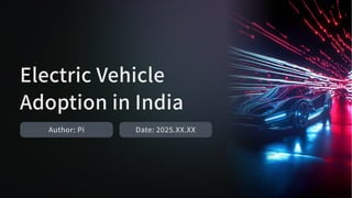 Electric Vehicle Adoption in India advantage and disadvantage | PDF