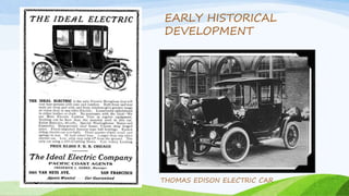 EARLY HISTORICAL
DEVELOPMENT
THOMAS EDISON ELECTRIC CAR
 