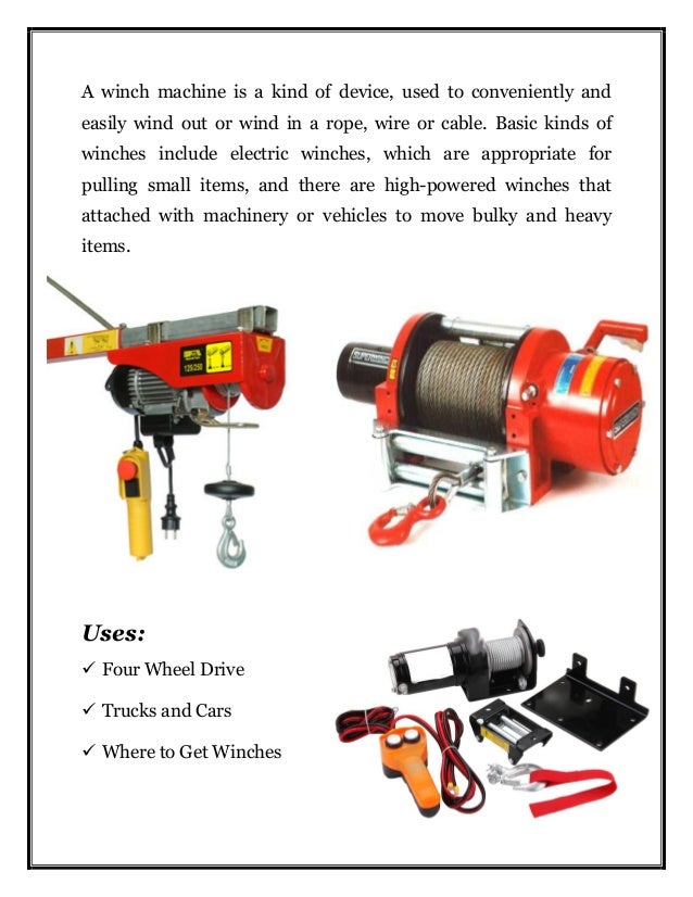 Electric Winch in Adelaide