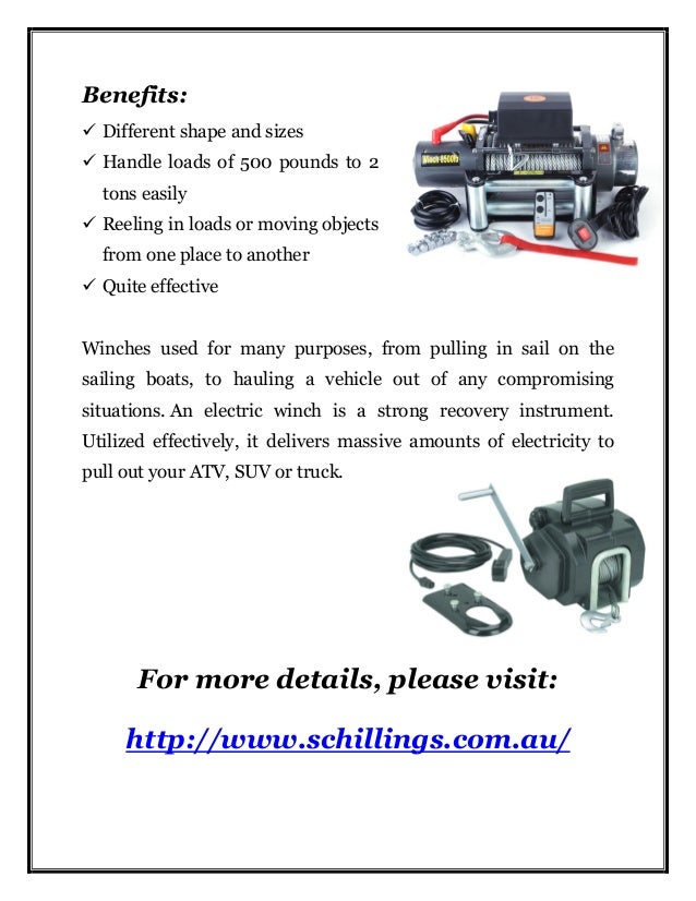 Electric Winch in Adelaide