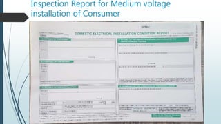 Inspection Report for Medium voltage
installation of Consumer
 