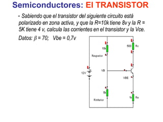 Semiconductores:  El TRANSISTOR 