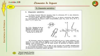 2015
Instala BER
Manuel Augusto Pesantez
Magister en TeledetecciónC
ELECTRÓNICADEPOTENCIA
1
EL Disparador asimétrico
Elementos de disparo
 