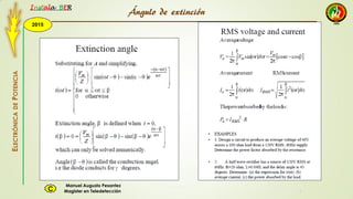 2015
Instala BER
Manuel Augusto Pesantez
Magister en TeledetecciónC
ELECTRÓNICADEPOTENCIA
1
Ángulo de extinción
 