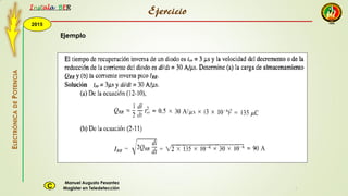 2015
Instala BER
Manuel Augusto Pesantez
Magister en TeledetecciónC
ELECTRÓNICADEPOTENCIA
1
Ejemplo
Ejercicio
 