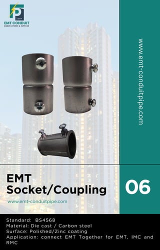Emt Socket EMT Conduit Pipe Fittings & Accessories in Pakistan | PDF
