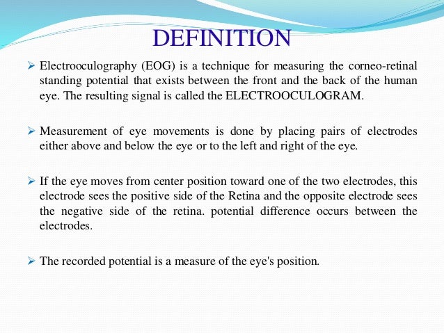 electrooculography electro oculography