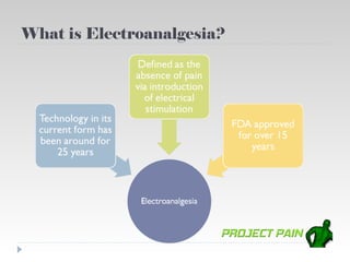 What is Electroanalgesia?
 