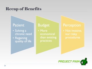Recap of Benefits
 