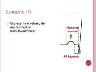 SEGMENTO PR


Representa el retraso del
impulso nódulo
auriculoventricular.

 