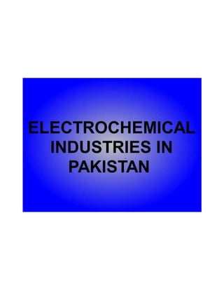 Electrochemical industries in pakistan