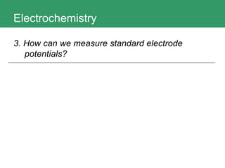 Electrochemistry 3. How can we measure standard electrode potentials?   