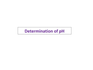 Determination of pH
 