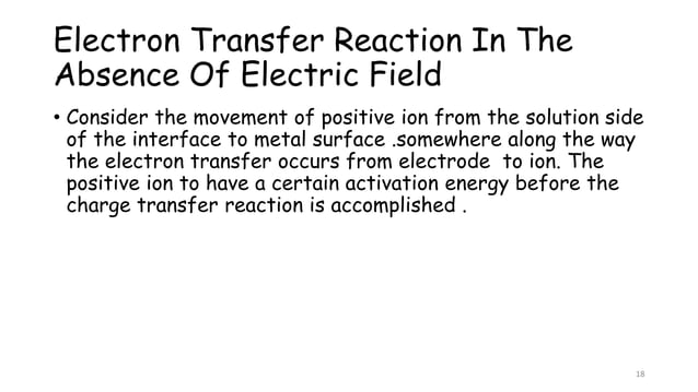 charge transfer process in the presence and absence of electric field | PPT