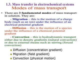 1.3. Mass transfer in electrochemical systems
 