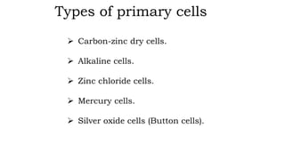 Primary Cell Example Electrochemistry Lec 6.pdf Electrochemical cellls | PDF