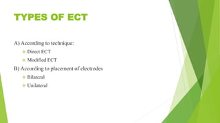 Ect A Example Electroconvulsive therapy | PPTX