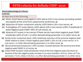 EFNS criteria for definite CIDP- 2010
 