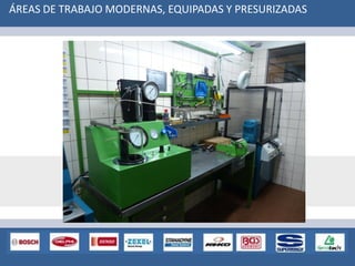 ÁREAS DE TRABAJO MODERNAS, EQUIPADAS Y PRESURIZADAS
 