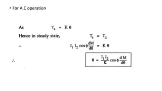 • For A.C operation
 