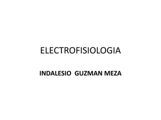 ELECTROFISIOLOGIA
INDALESIO GUZMAN MEZA
 