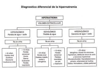 Diagnostico diferencial de la hipernatremia
 