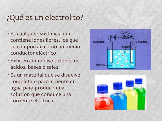 Que Es Un Electrolito En Quimica