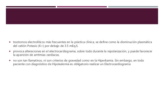 Electrolitos Ekg Y Potasio Y Otros