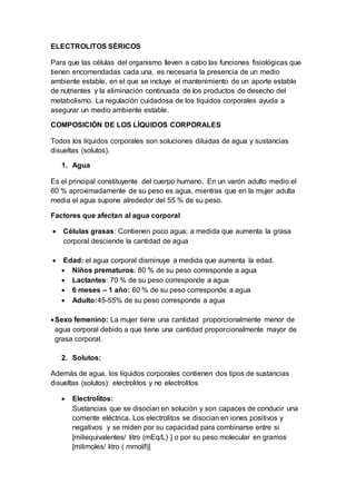 Nuevo Que Significa Los Electrolitos Sericos actualizado