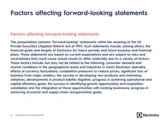 22 ELECTROLUX Q2 2017 PRESENTATION
 