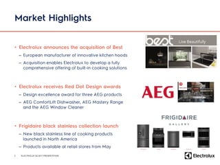 •
–
–
•
–
–
•
–
–
3 ELECTROLUX Q2 2017 PRESENTATION
 