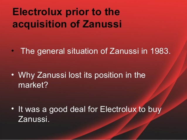 an introduction to the history of electrolux the acquisition and integration of zanussi Frigidaire is the us consumer and commercial home appliances brand subsidiary of european parent company electrolux frigidaire was founded as the guardian frigerator. an introduction to the history of electrolux the acquisition and integration of zanussi Frigidaire is the us consumer and commercial home appliances brand subsidiary of european parent company electrolux frigidaire was founded as the guardian frigerator.