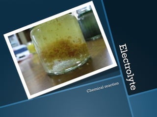 Electrolyte Chemical reaction 
