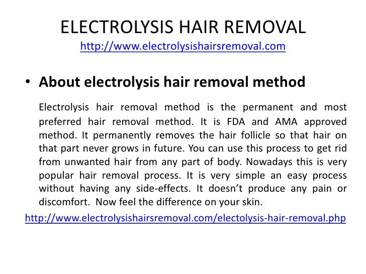 Electrolysis hair removal