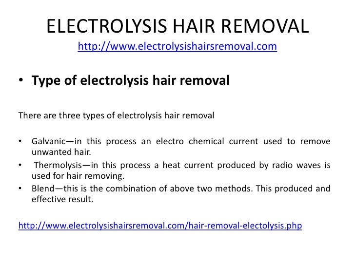 Electrolysis hair removal