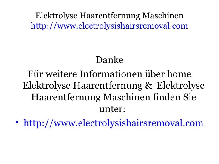 Elektrolyse Haarentfernung Elektrolyse Haarentfernung
