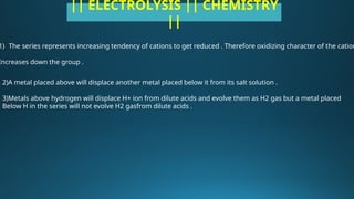 ELECTROLYSIS PPT.pptxvghjkghjvhjcbbvhjmvgnb | PPTX