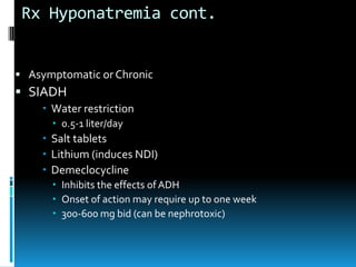 Electrolyte disorder | PPTX