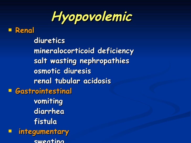 Electrolyte disturbances