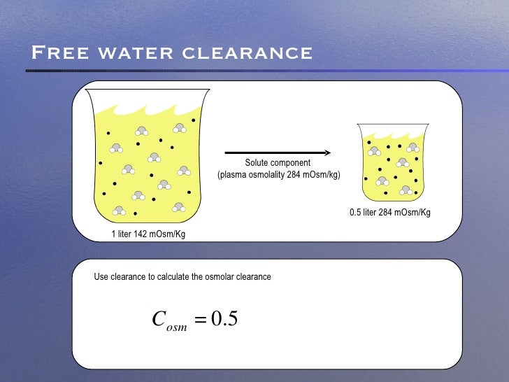 electrolyte free water clearance