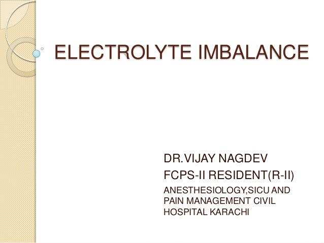Electrolyte Imbalance