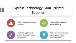 Electrolytic Capacitors Suppliers - Express Technology Group | PPTX