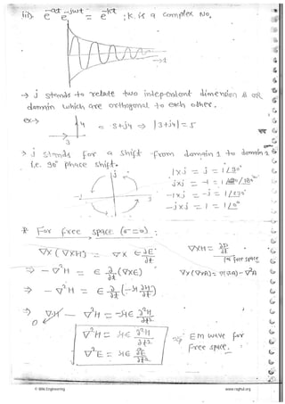 Electromagnectic theory made easy hand written notes Gate ECE | PDF